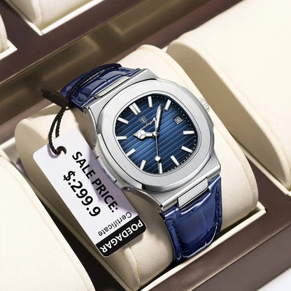 POEDAGAR Top Luxury Square Men Watch