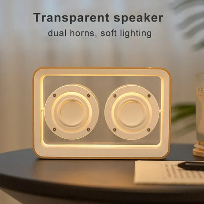 Transparent Wireless Bluetooth Speaker with Duel Horn