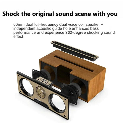 Retro KM-7 Wooden Bluetooth Speaker