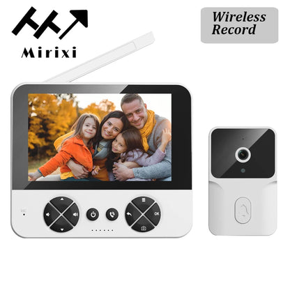 Mirixi Wireless 4.3 Inch IPS Video Doorbell with Camera