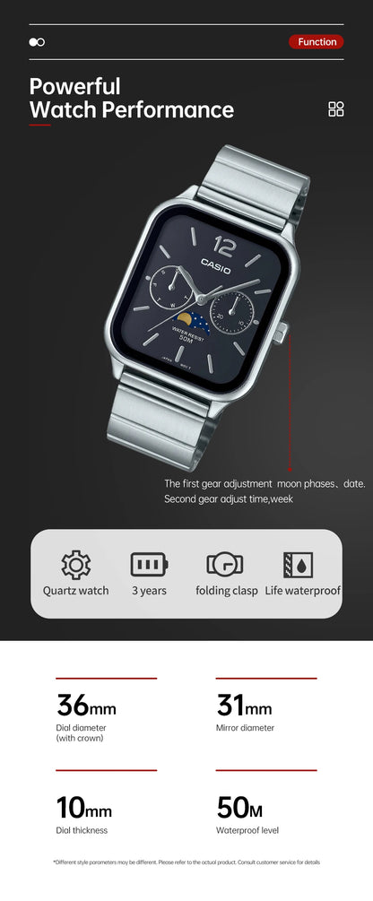 Casio Square Wrist Watch for Men