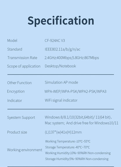 COMFAST 1300Mbps USB Wifi Adapter