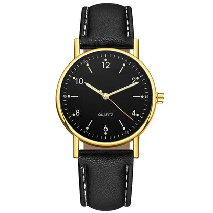 Number Strap Minimal Round Dial Watch