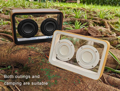 Transparent Wireless Bluetooth Speaker with Duel Horn