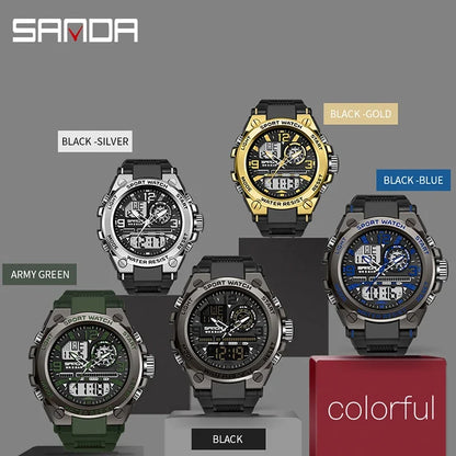 SANDA 6024 Sport Quartz Watch for Men