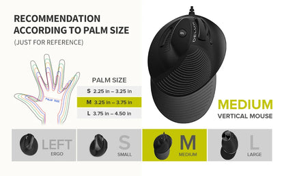 Delux M618 BU Ergonomic Vertical Mouse