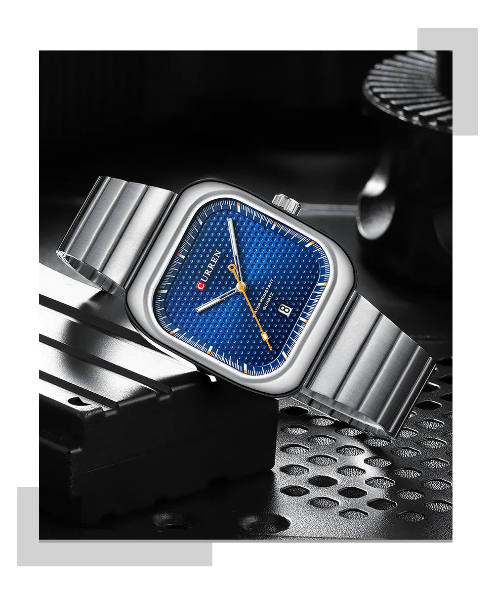 CURREN Simple Business Square Quartz Watch