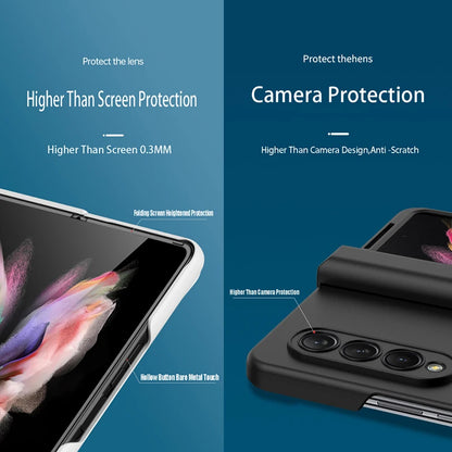 Ultra Thin Folding Shockproof Case For Samsung Galaxy Z Fold 4 6 Fold4 Fold3 Fold 5 360 Full Protection Candy Color Hard Cover