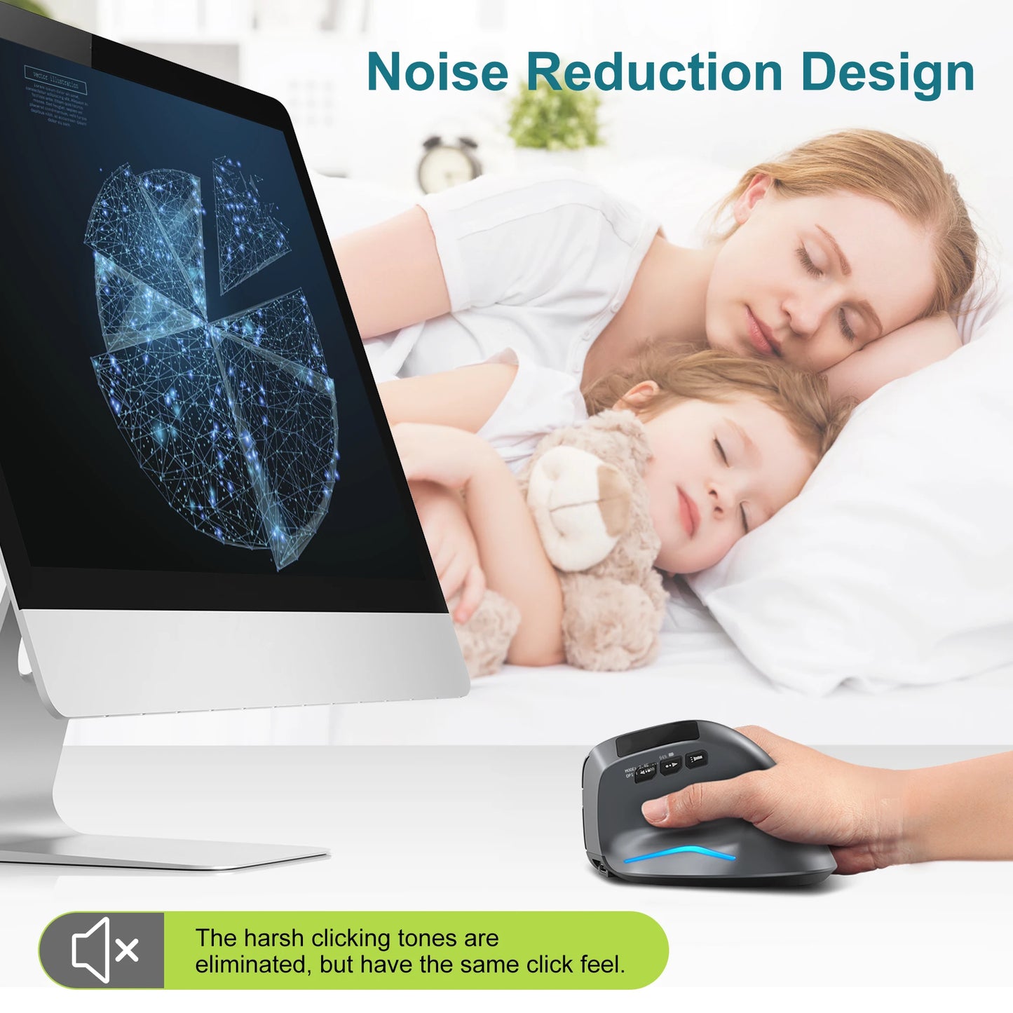 Lefon Bluetooth Vertical Mouse Wireless