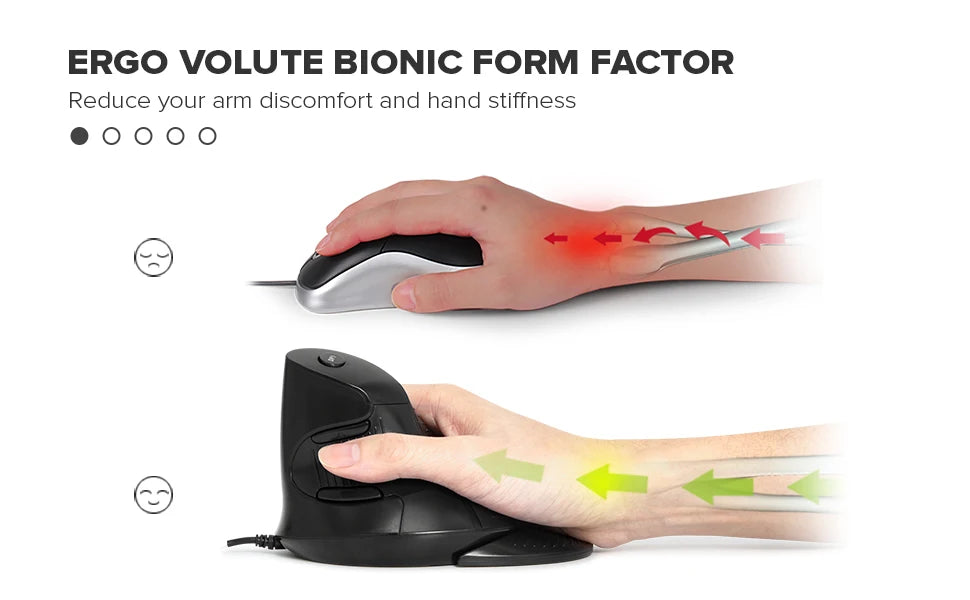 Delux M618 BU Ergonomic Vertical Mouse