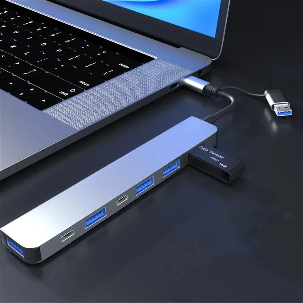 7 Ports USB A C Hub Concentrator