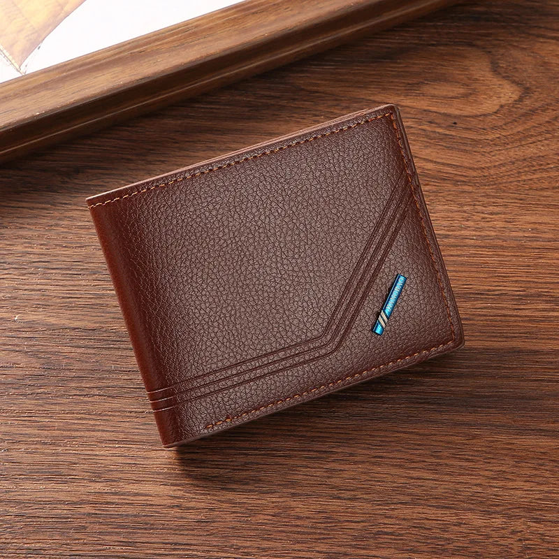 Men's Short Bifold Leather Wallet