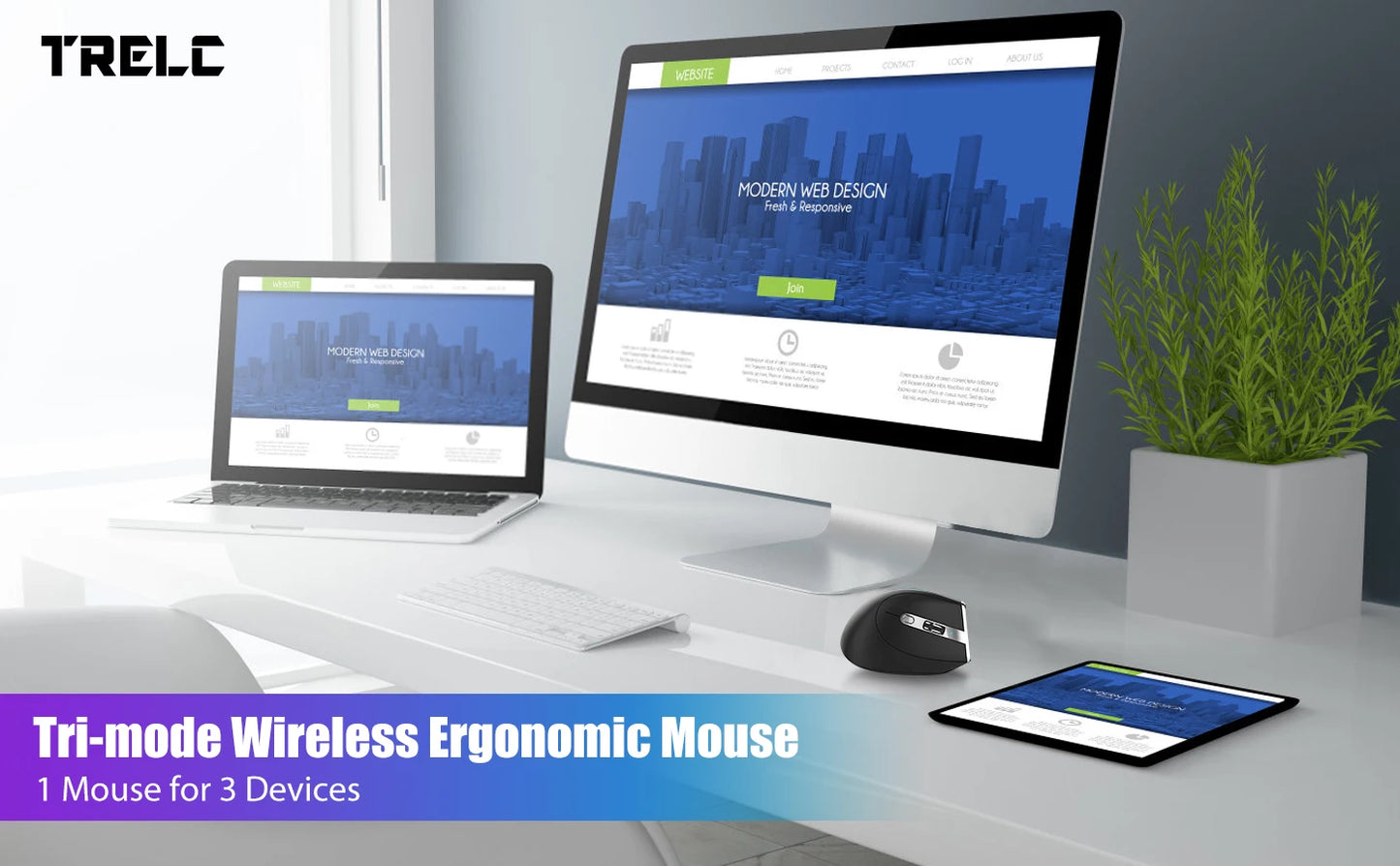 Lefon Bluetooth Vertical Mouse Wireless