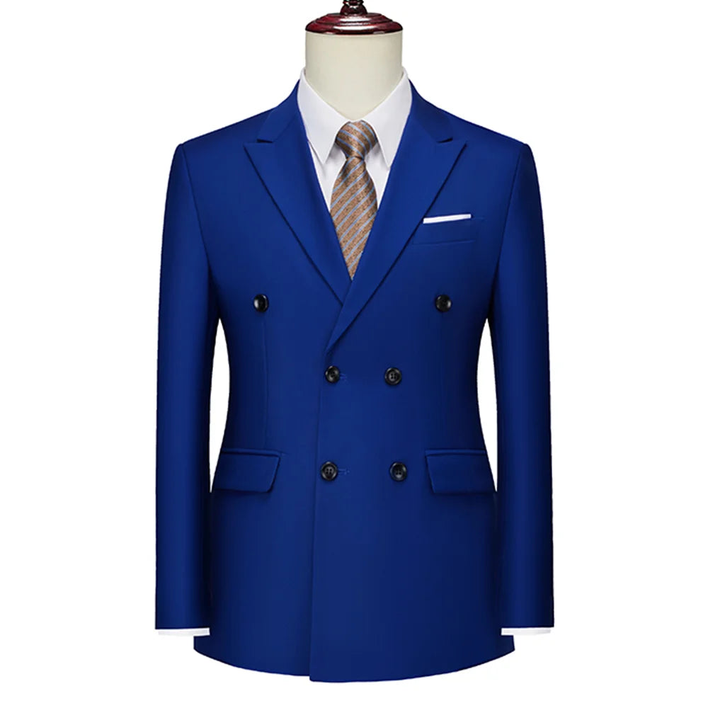 Men's Double-Breasted Blazer Coat