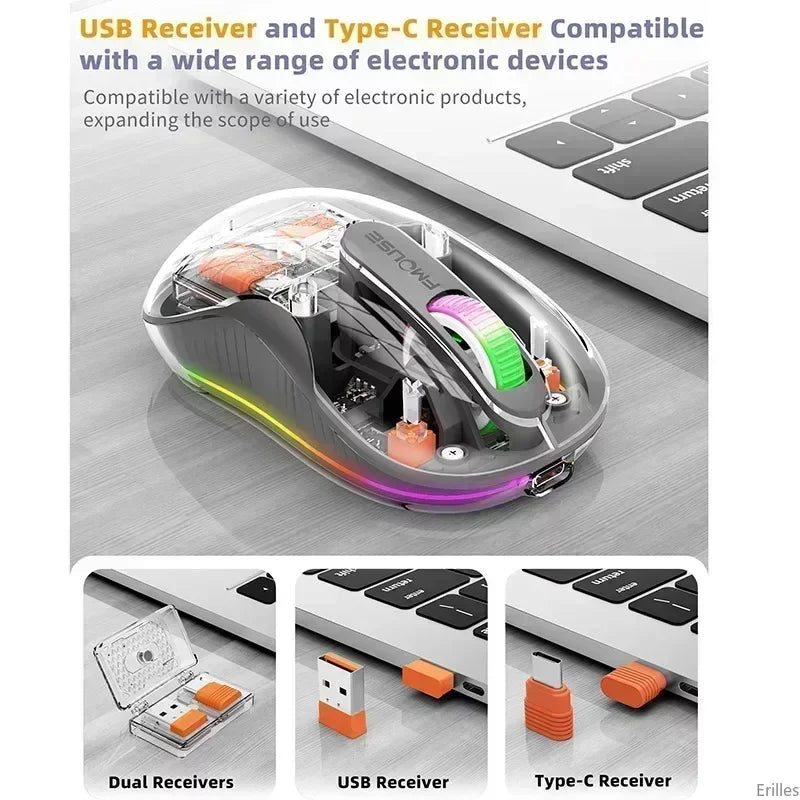 Transparent Bluetooth Wireless Mouse