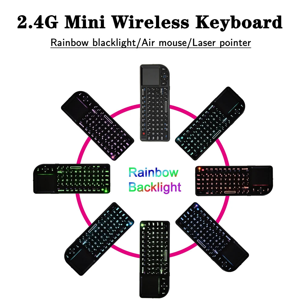 Wireless Keyboard Handheld With Touchpad Mouse