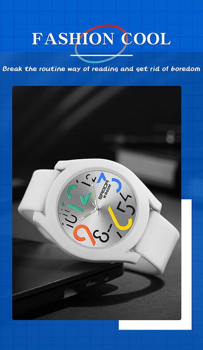 Sanda Men'S Watch Silicone Strap