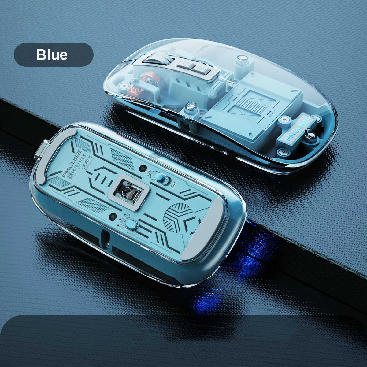 Transparent Magnetic Triple Mode Wireless Mouse