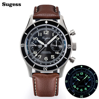 Sugess Handwind Chronograph Watch