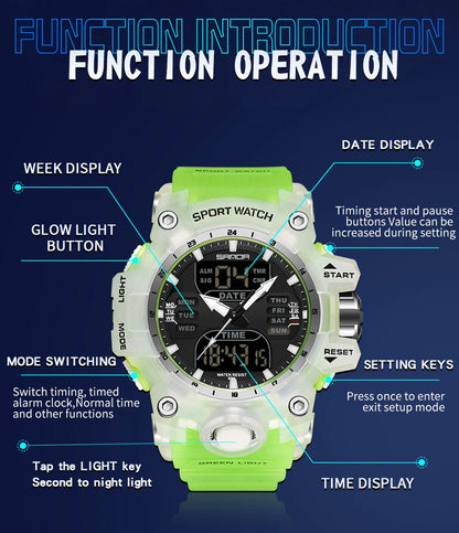 Simple Night Waterproof Sports Electronic Watch