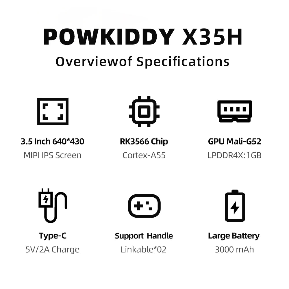 POWKIDDY X35H Retro Handheld Game Console