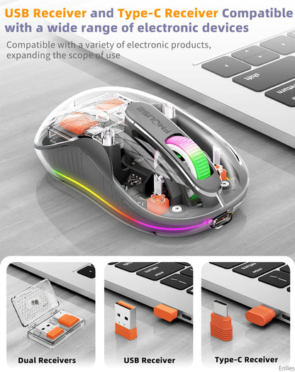 Transparent Bluetooth Wireless Mouse