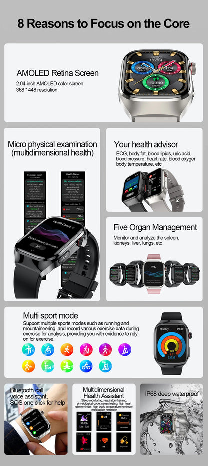Uric Acid Body Fat Smartwatch