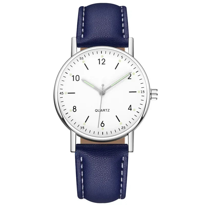 Number Strap Minimal Round Dial Watch