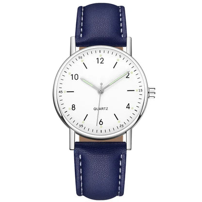 Number Strap Minimal Round Dial Watch