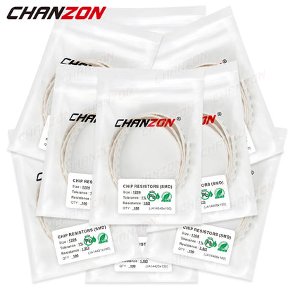 100Pcs SMD 1206 Resistors 0ohm - 10M Ohm 1/4W 1% High Precision Film Chip Fixed Resistance 0.01 0.22 4R7 100 220 330 1K 10K 300K