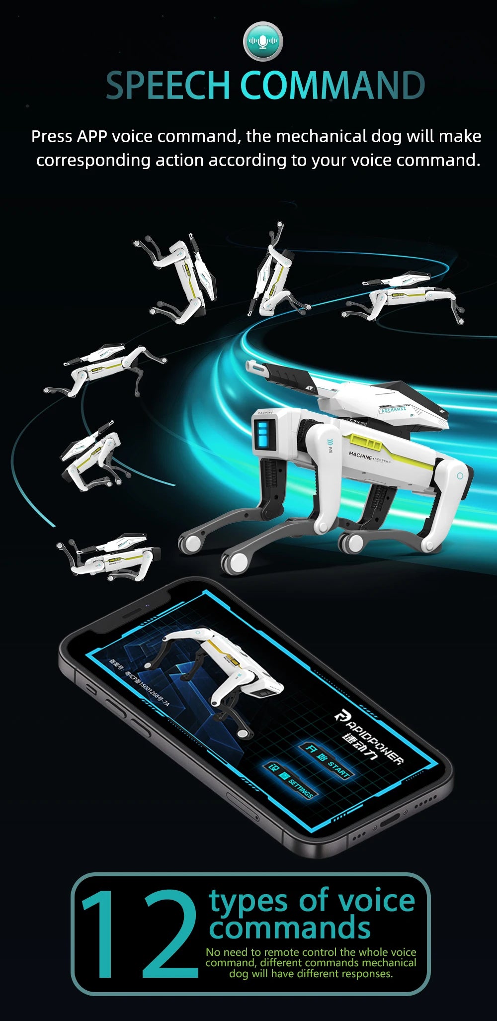 Teeggi Electric RC Intelligent Robot Dog