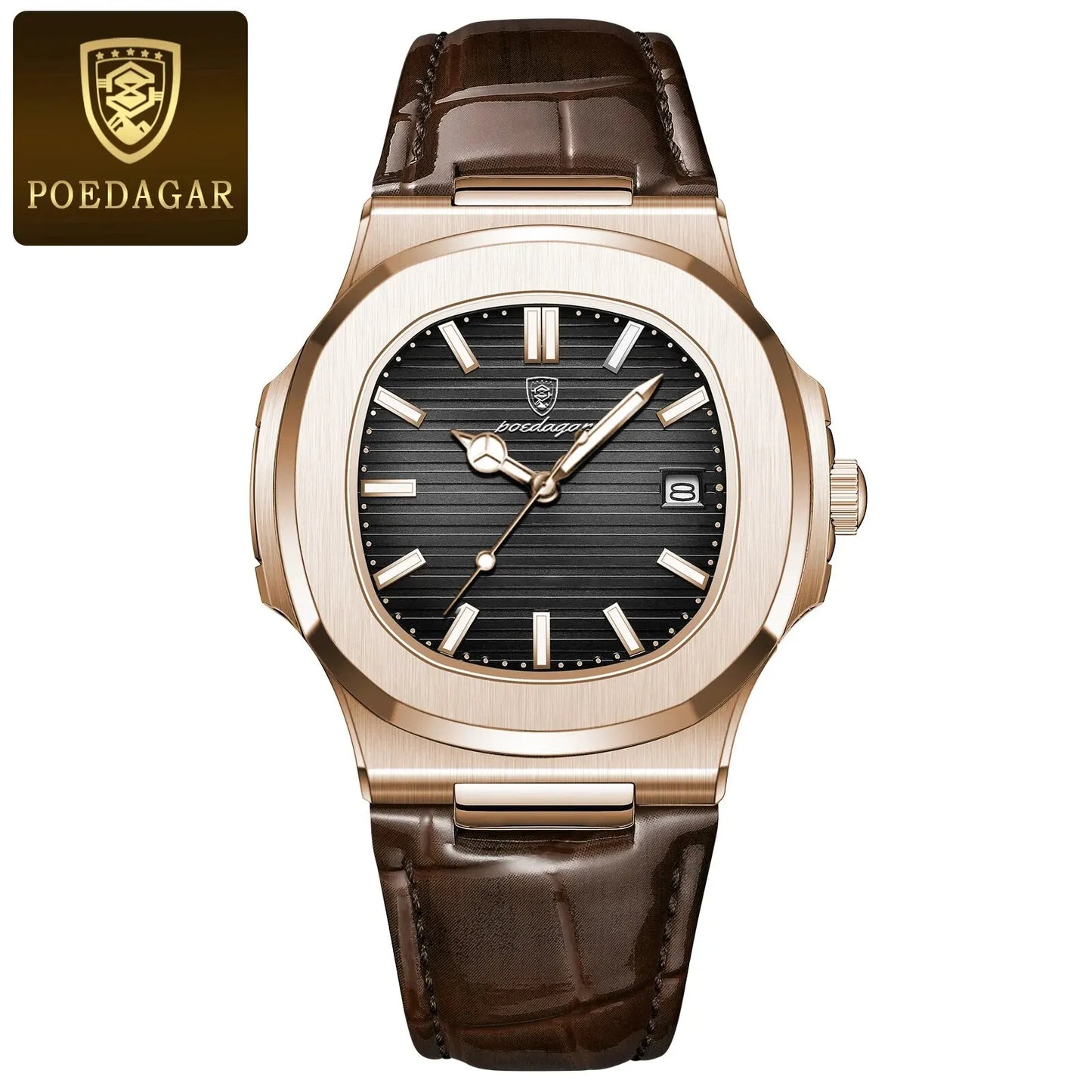 POEDAGAR Top Luxury Square Men Watch