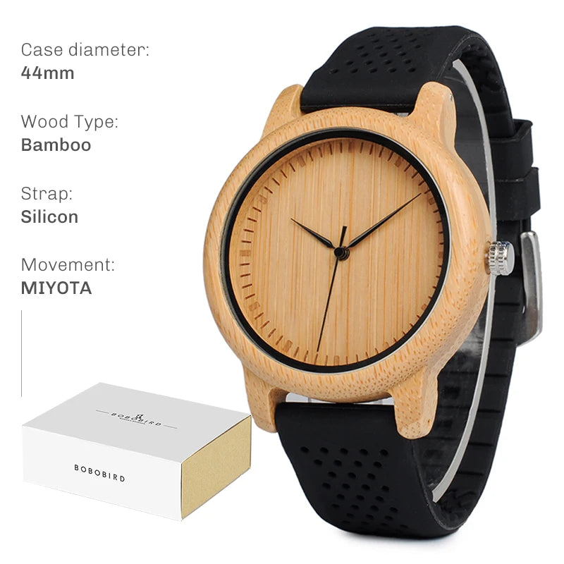 BOBO BIRD Wooden Analog Wristwatche