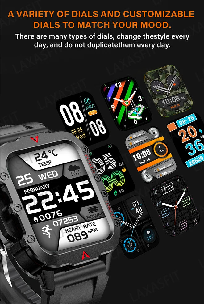 LAXASFIT LED Men's Smartwatch