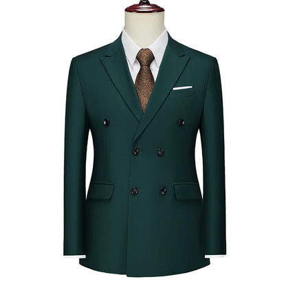 Men's Double-Breasted Blazer Coat