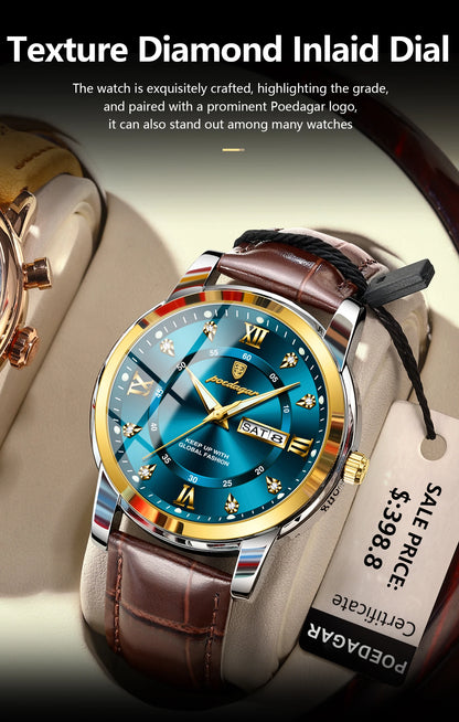 POEDAGAR Luxury Business Men Watch