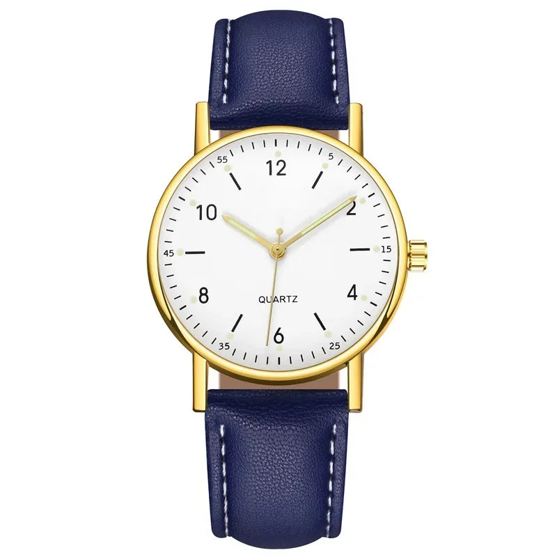 Number Strap Minimal Round Dial Watch