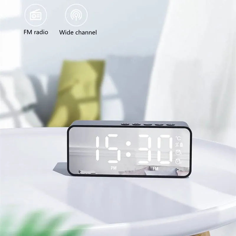 Alarm Clock Radio FM Bluetooth Speaker