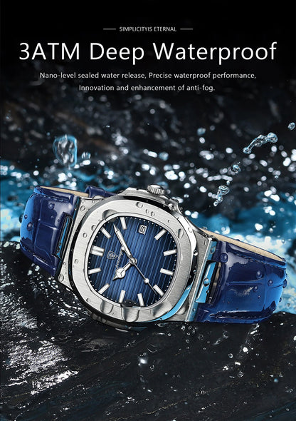 POEDAGAR Top Luxury Square Men Watch