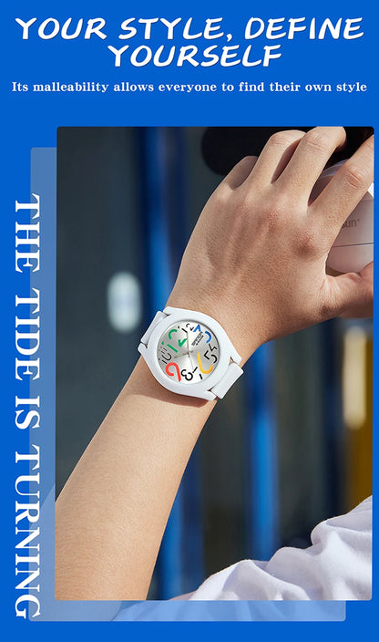 Sanda Men'S Watch Silicone Strap