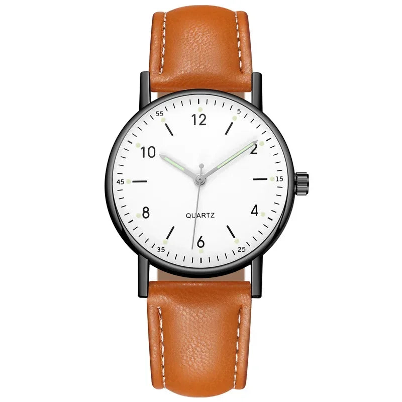 Number Strap Minimal Round Dial Watch