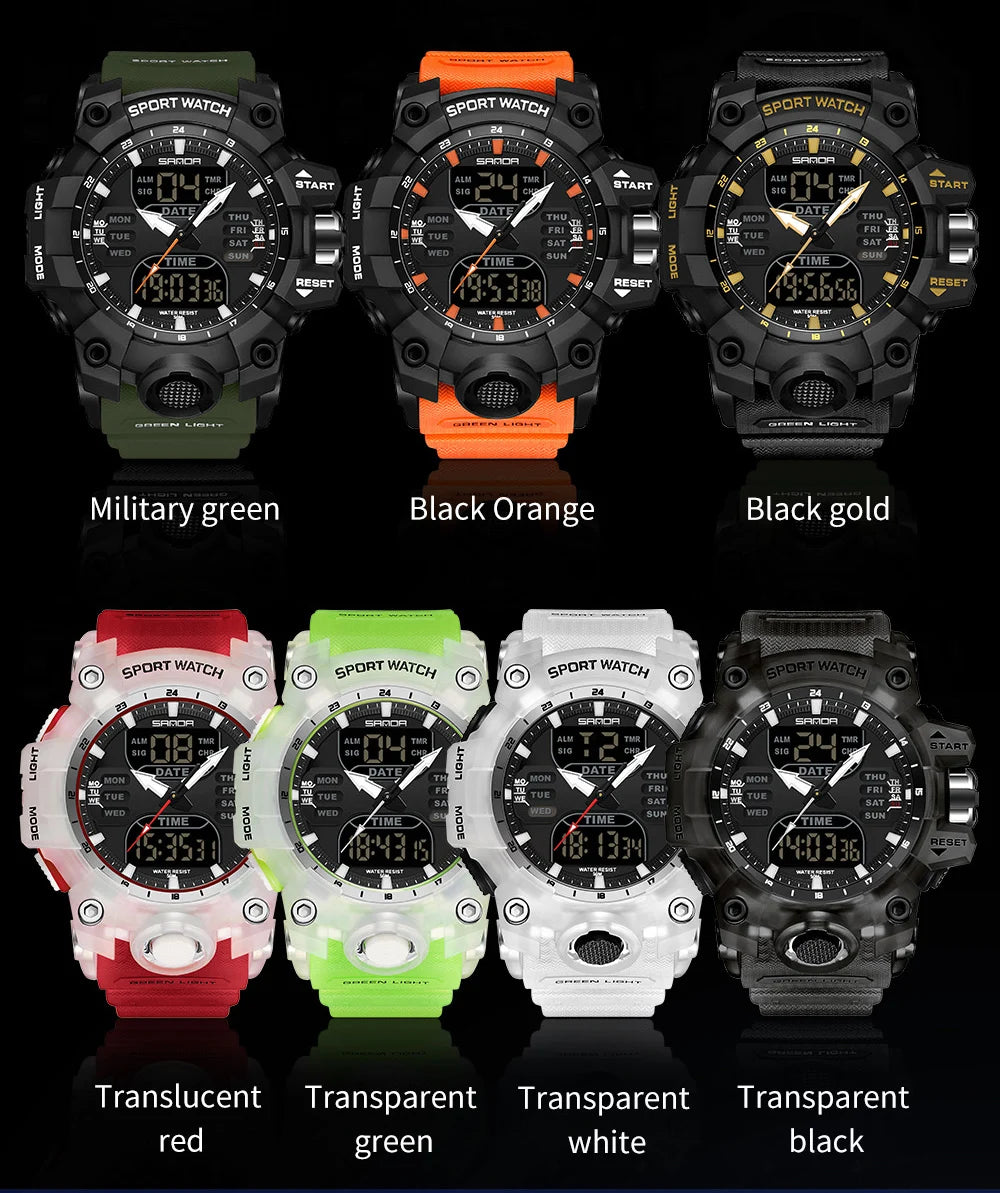 Simple Night Waterproof Sports Electronic Watch