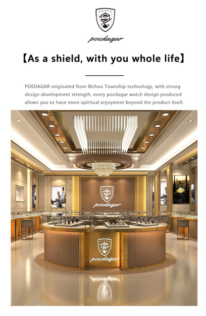 POEDAGAR Luxury Men Quartz Watch