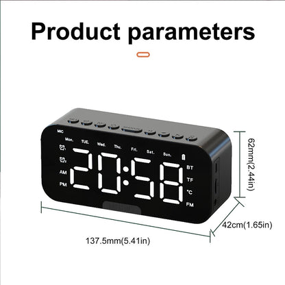 Bluetooth Speaker FM Radio With Alarm Clock