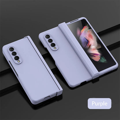 Ultra Thin Folding Shockproof Case For Samsung Galaxy Z Fold 4 6 Fold4 Fold3 Fold 5 360 Full Protection Candy Color Hard Cover