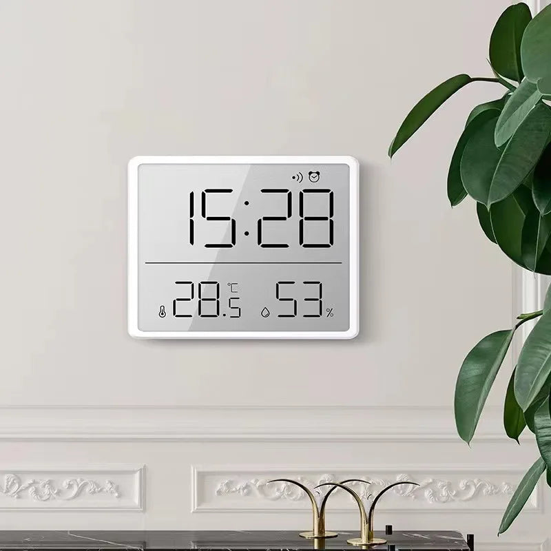 Slim Digital Wall Clock with LCD Alarm