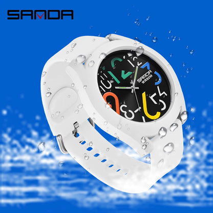 Sanda Men'S Watch Silicone Strap