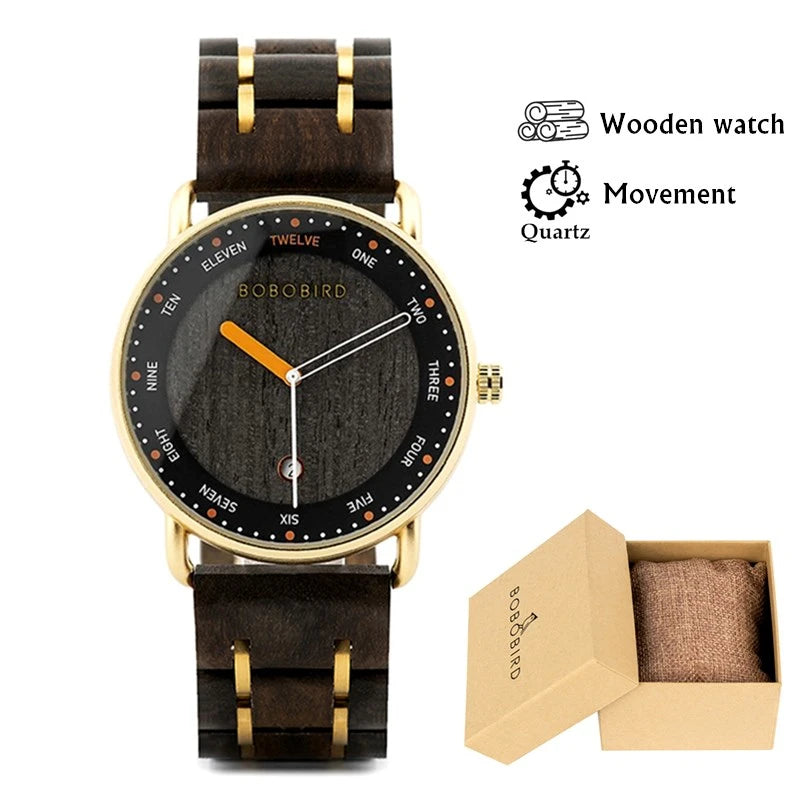 BOBO BIRD Wooden Quartz Watch