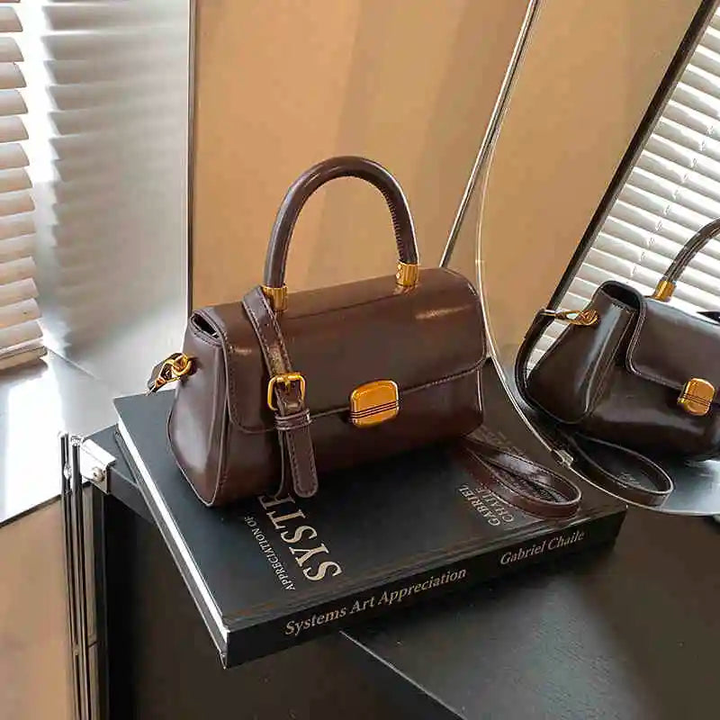Oil Waxed Leather Women's Bag