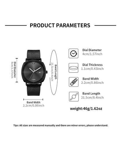 TOMI New 2PCS Luxury Business Men Watch